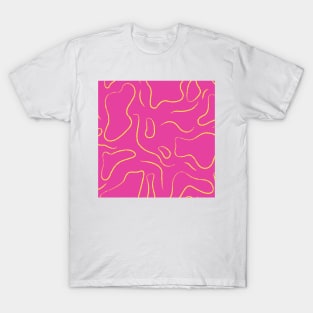 pink and yellow squiggle T-Shirt